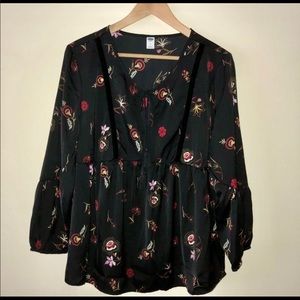 Old Navy Peasant Floral Blouse